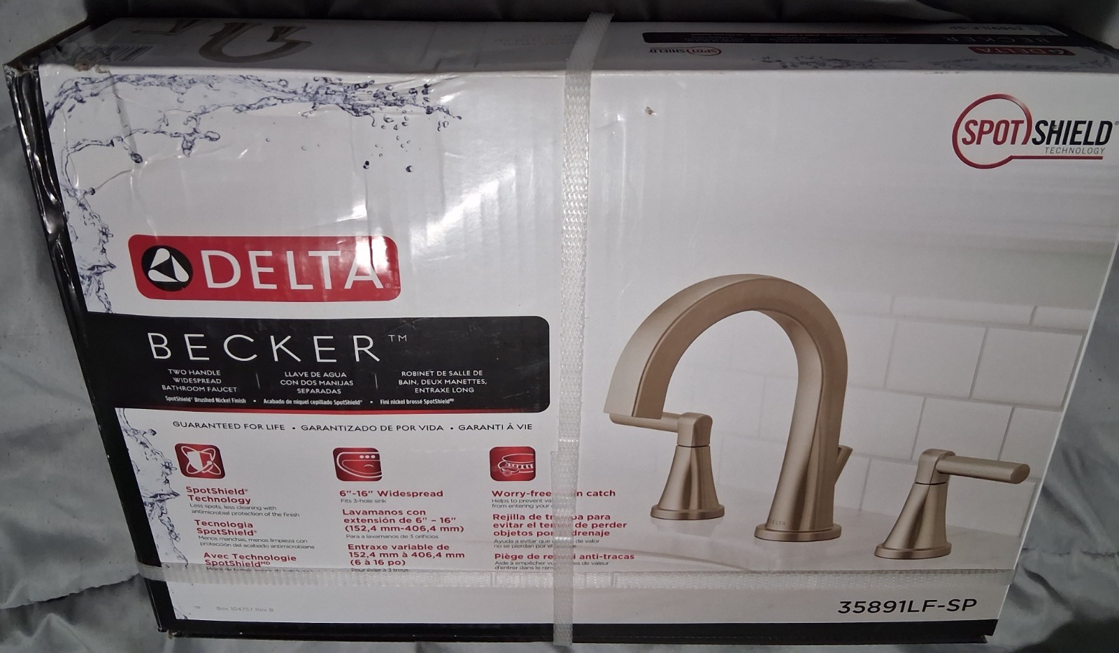 Delta 35891LFSP Becker Dual Handle Bathroom Sink Faucet with