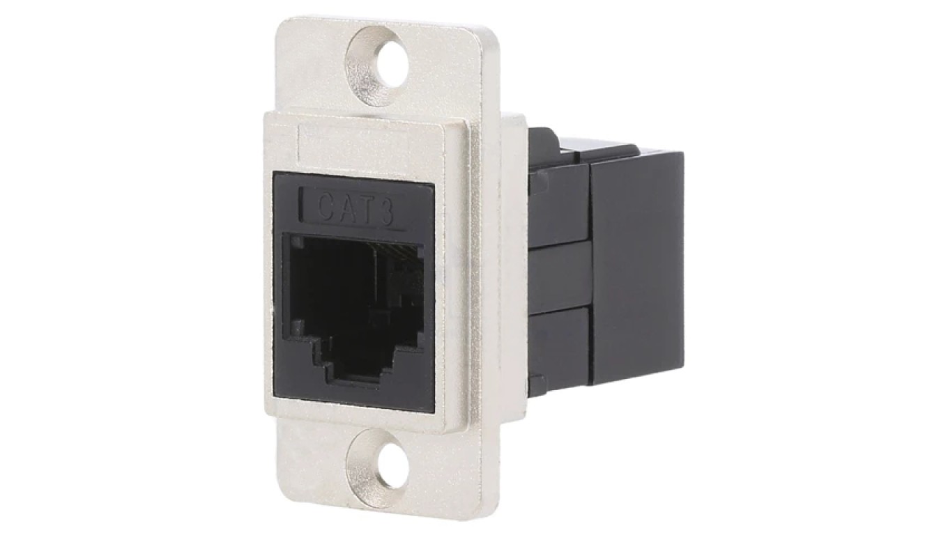 DualSlim RJ11 Connector 6p4c Cat 3 Double Sided Socket CP30723M