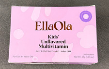 EllaOla Kids' Unflavored Multivitamin 30 Sachets Exp 5/2027 New Sealed