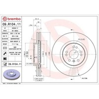 Bremsscheibe Brembo 09.R104.11 Prime Line - Uv Coated FüR Mercedes Benz