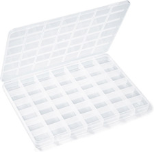 42 Grid Plastic Bead Organizer Box Clear Jewelry Craft Storage Case w/ Dividers