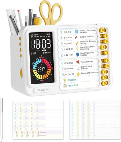 Visual Timer Kids Adults ADHD Task Timer Reminder Silent Clock Classroom Study