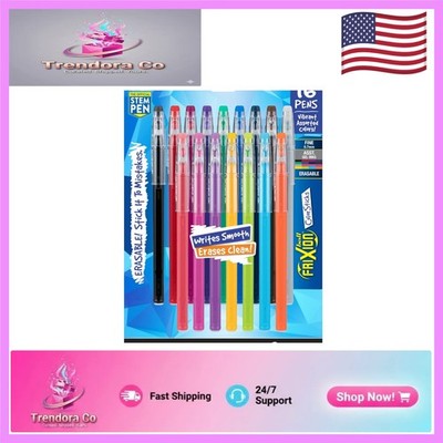 Retractable FriXion ColorSticks Gel Pens - Erasable, 0.7 mm Fine Point Set of 16