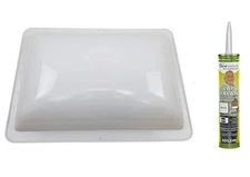Straight Creek Trading RV Roof Outer Skylight 14" X 22" White & Dicor 501LSW-1