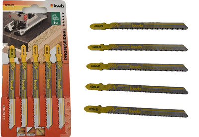 kwb Stichsägeblätter T101BR T- Schaft HCS Holz fein Spanplatte Stichsäge 5 tlg.