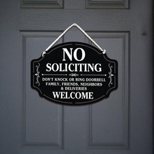 No Soliciting Metal Yard Sign, Funny Outdoor Home Decor, Housewarming Gift