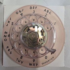 Vintage Retro NEW OLD STOCK pink  ITT Telecommunications Rotary Phone Dial