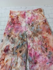 Zara Woman Premium Collection Floral Print Size 27 Cut Denim Raw Hem 27X22