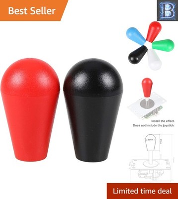 2X Classic Red & Black Arcade Joystick Balltop - Ergonomic & Removable Handles