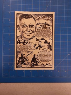 1936 Men of Daring Capt. Tim Healy ANZAC Spy-Catcher Argosy Magazine Stookie All