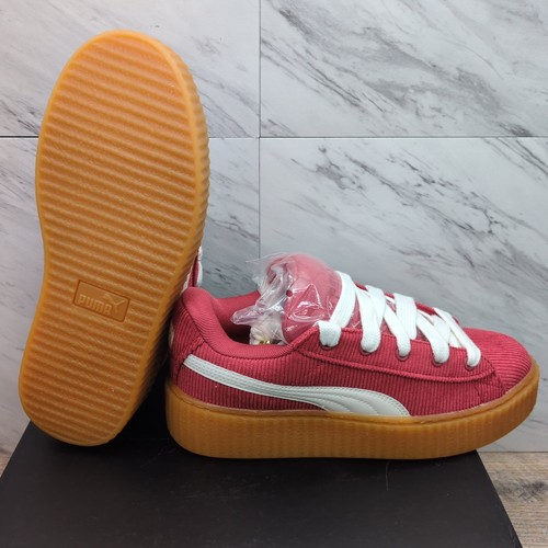 PUMA Fenty X Creeper Phatty Corduroy Womens Size 9.5 Club Red White Gum Rihanna