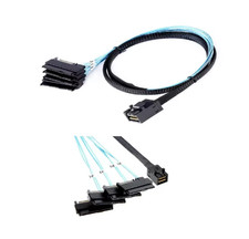 Mini-SAS HD to 4 SAS Forward Breakout Cable RAID HBA SFF-8643 to SFF-8482 HDD
