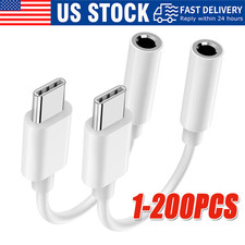 USB-C Type C to 3.5mm AUX Headphone Jack Adapter Lot For iPhone 16/Android Phone