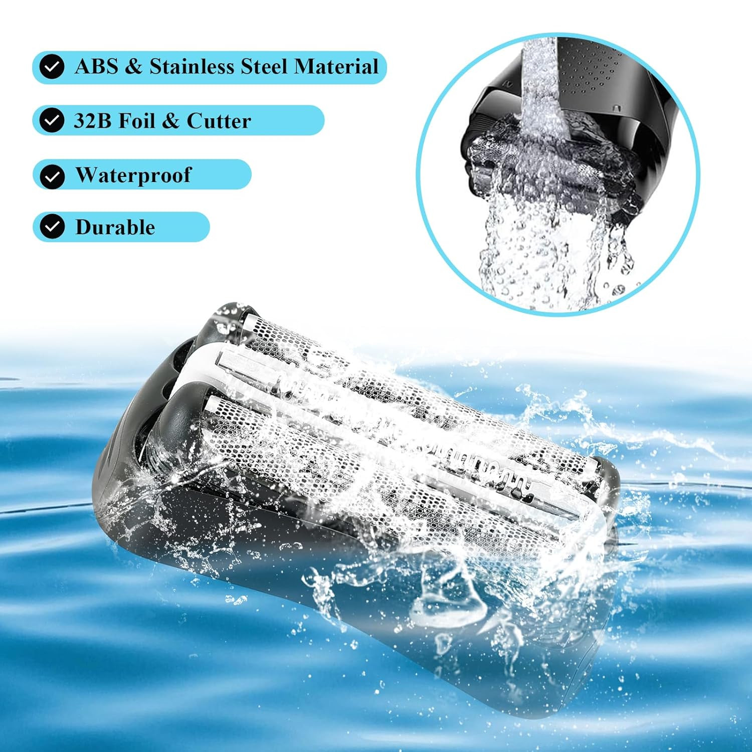 Series 3 32B Replacement Shaver Head, Compatible with Braun S3 Razors 301S, 310S