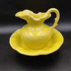 Vintage Sunny Yellow McCoy Pitcher and Bowl Spring Cheerful