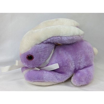 Vintage Purple Rabbit Plush Red Eyes 7 Inch American Toy Novelty Stuffed Animal