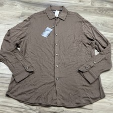 Daniel Cremieux Touch of Cashmere Long-Sleeve Button Up Brown Men’s XL NWT $125