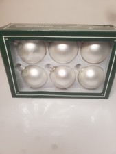 HOLIDAY LANE Large Size CHRISTMAS ORNAMENT BOX SET OF 6