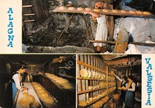 Cartolina Alagna Valsesia lavorazione del pane vedute 1985