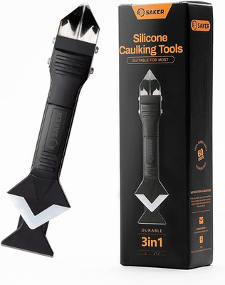 Silicone Caulking Tool 3-In-1 Grout Removal Tool and Sealant Finishing Scraper w