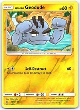 Alolan Geodude 34/181 Common Team Up Pokemon Reverse Holo Near Mint