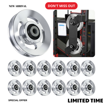 NEW 12PCS 90mm Aluminum Pulley Wheels for Equipment Cable Machine Replacement Se