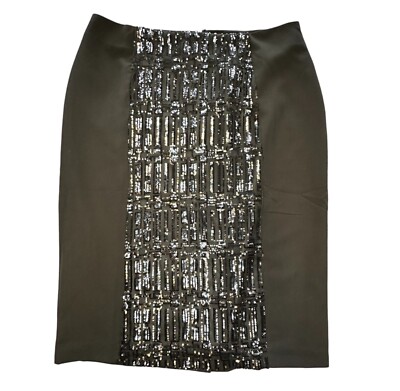 Worthington Womens Black Sequin Pencil Skirt Size 16 Cocktail