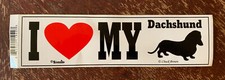 I LOVE MY Dachschund Sticker Decal - Signs Up, Chuck Brown