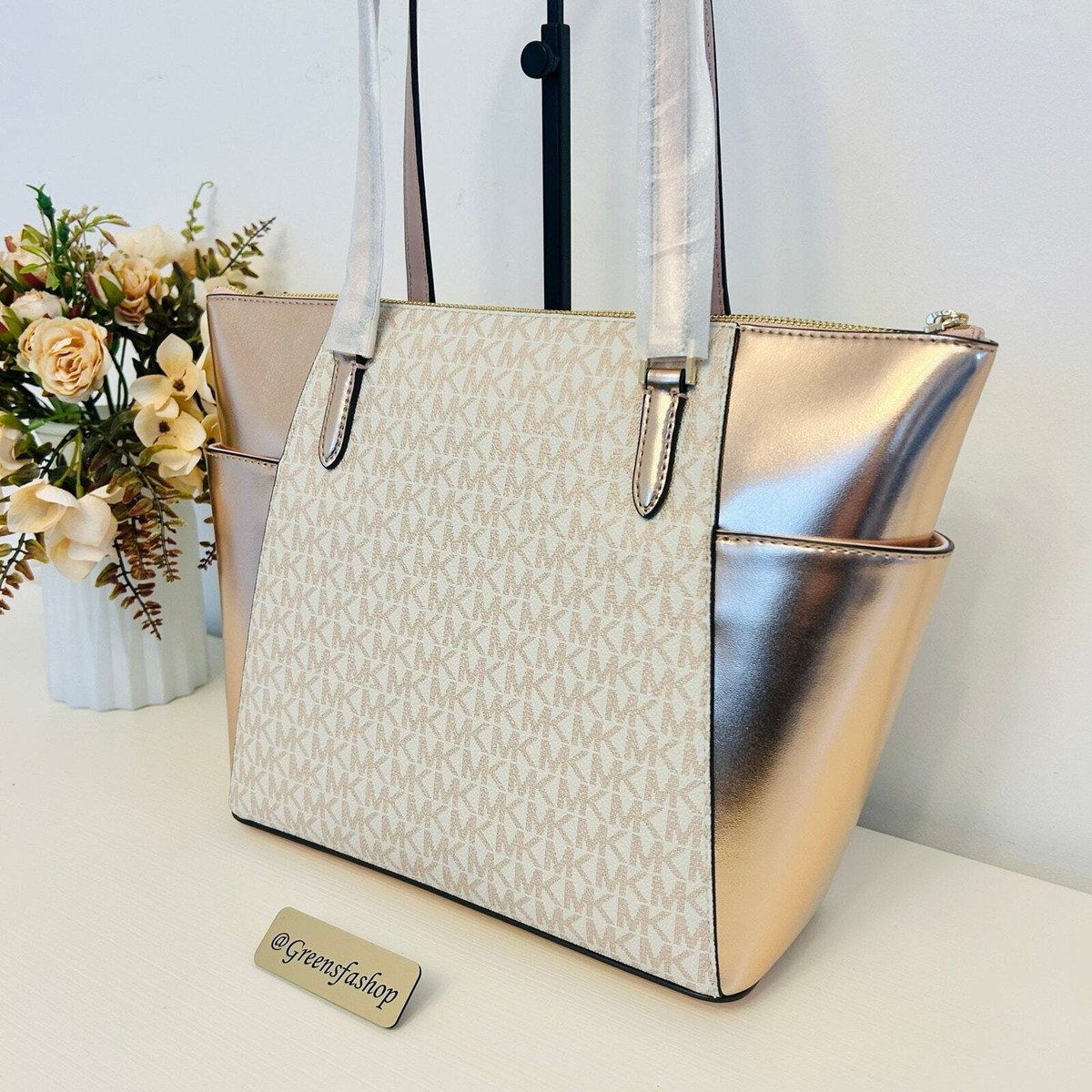 新品Michael Kors SM TOTE VB PITCH ローズゴールド 197853077072_STILL1_350x@2x.