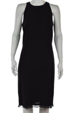 Lauren Ralph Lauren Women Dress Size 8 Black Solid Sheath Knee Length Sleeveless