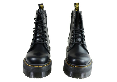 Womens Dr Martens Jadon Black Polished Fashion Lace Up Boots - ModeShoesAU - Picture 6 of 11