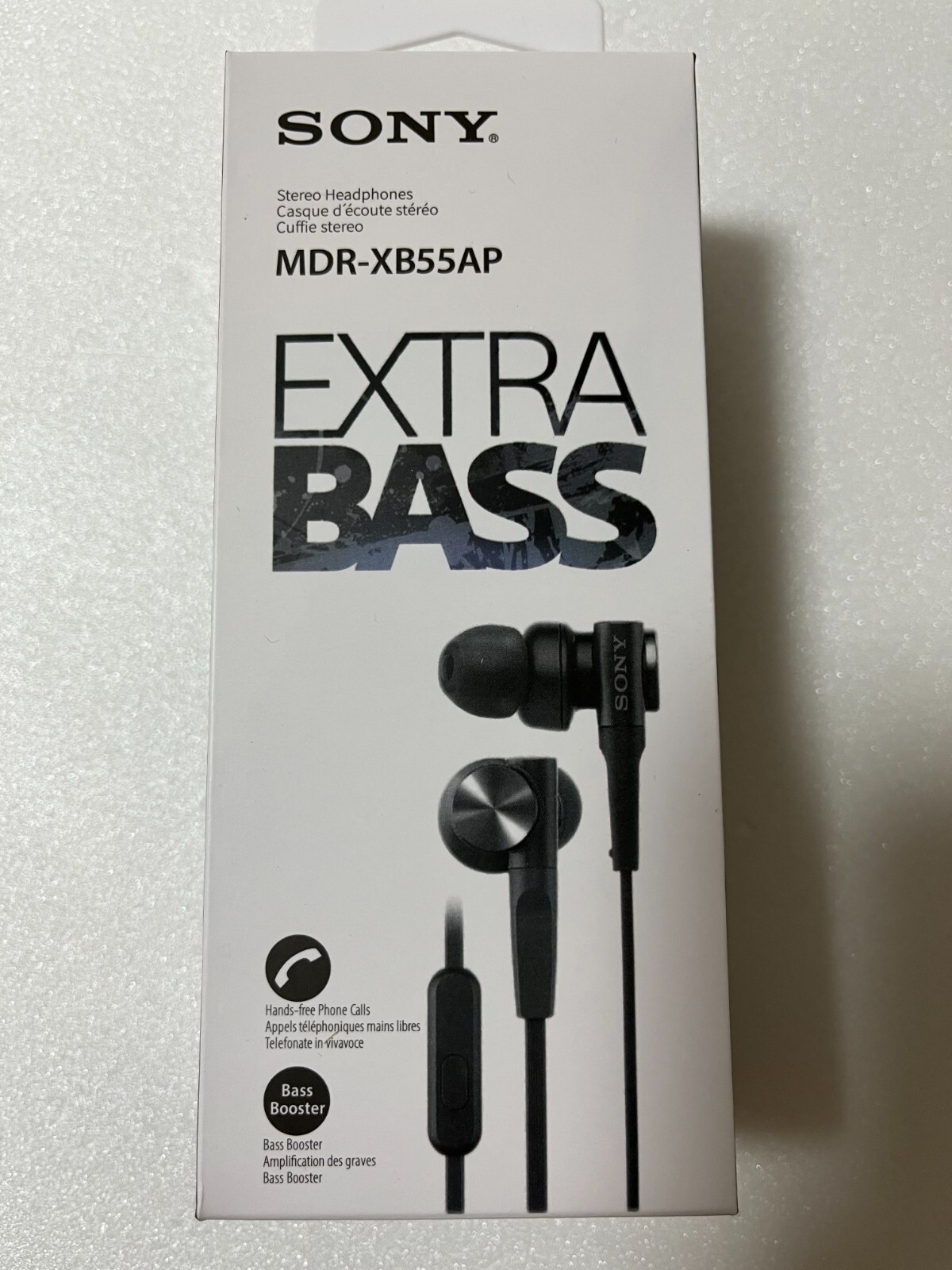 SONY MDR-XB55AP Bass Booster In-Ear Stereo Headphones with Mic - Black Japan