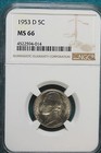 1953-D NGC MS 66 Jefferson Nickel!! #B8143 — photo 1