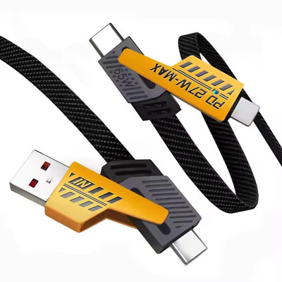 Schnellladekabel Ladekabel USB C Nylon65W passt für iPhone Samsung Google Xiaomi