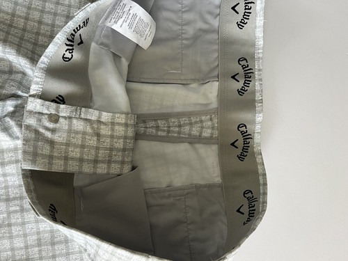 Callaway Men's Golf Shorts Active Stretch - Gray/white Plaid Size 34 FREE SHIP - 第 6/8 張圖片