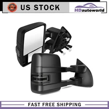 Power Heated Puddle Light turn Signal Pair For 04-2014 Ford F150 Towing Mirrors