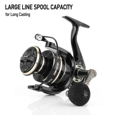 Fishing Spinning Reel 5.2:1 Gear Ratio AC2000-7000 Max Drag 17lbs Left and  Right | eBay