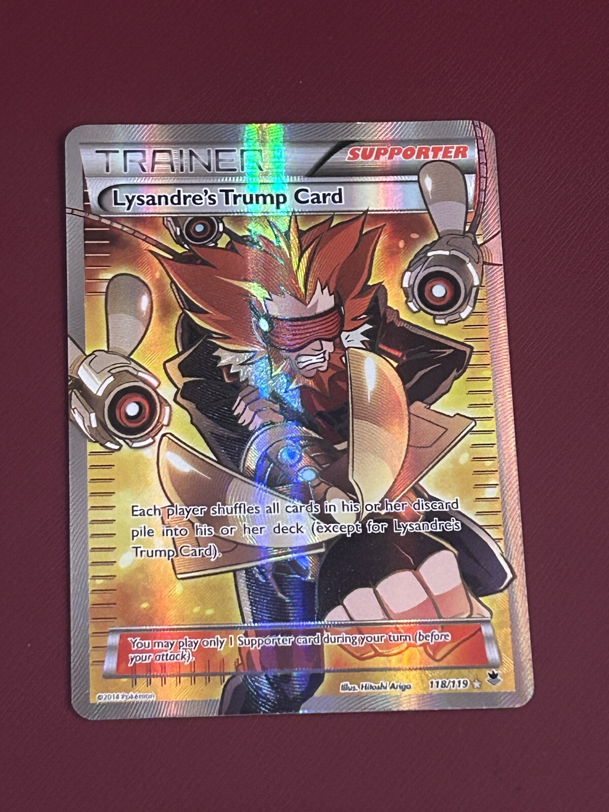 Pokémon TCG Lysandre's Trump Card Phantom Forces 118/119 Holo Full Art Ultra NM