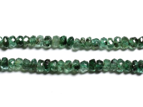 10 Perles Rondelles Saphir Facettées 2,5x1,5mm - Pour Création Bijoux - Neuf