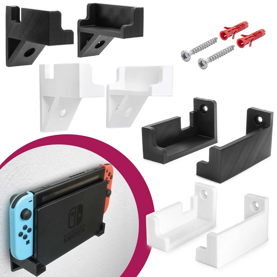 MOBILEFOX Soporte de pared Dock Station soporte para consolas adecuado para Nintendo Switch