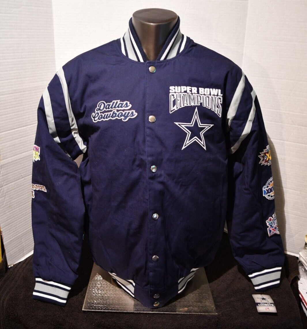 ジャケット・アウター NFL COWBOYS SUPER BOWL Champion Jacket Dallas Cowboys Men's 5X Super Bowl Champions Snap up Jacket SZ