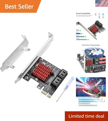 Reliable 4-Port SATA Controller Card - PCI Express with Low-Profile Bracket