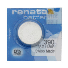 Renata 390 Watch Battery, SR1130SW or SG10, Swiss Made, Brand New, Exp 10/2028