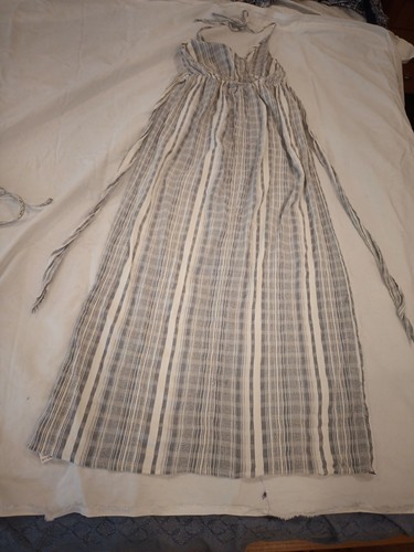 ASOS black and white striped cotton maxi sundress size 12 - Picture 9 of 11