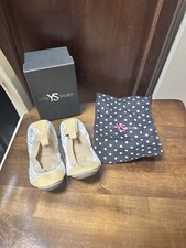Yosi Samra Girls Ballet Flats Bendable White And Biscotti Sz 12C Used Kids