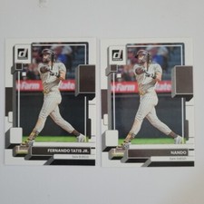 (2) 2022 Donruss Fernando Tatis Jr. Base Card & Variation Name Card 82 Padres Z3
