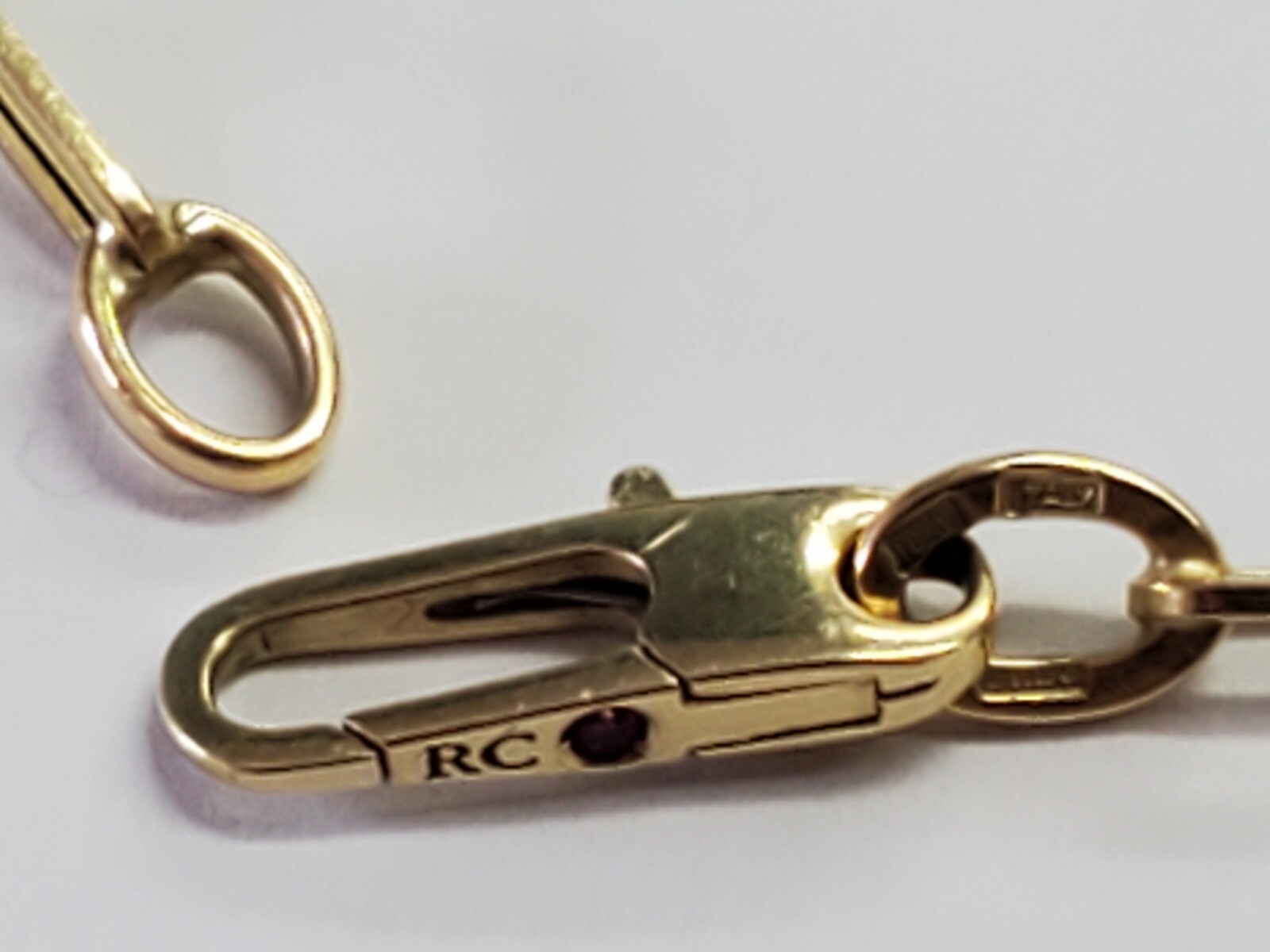 Roberto Coin Paper Clip Link Chain Bracelet 18k Yellow Gold Italy 7" eBay