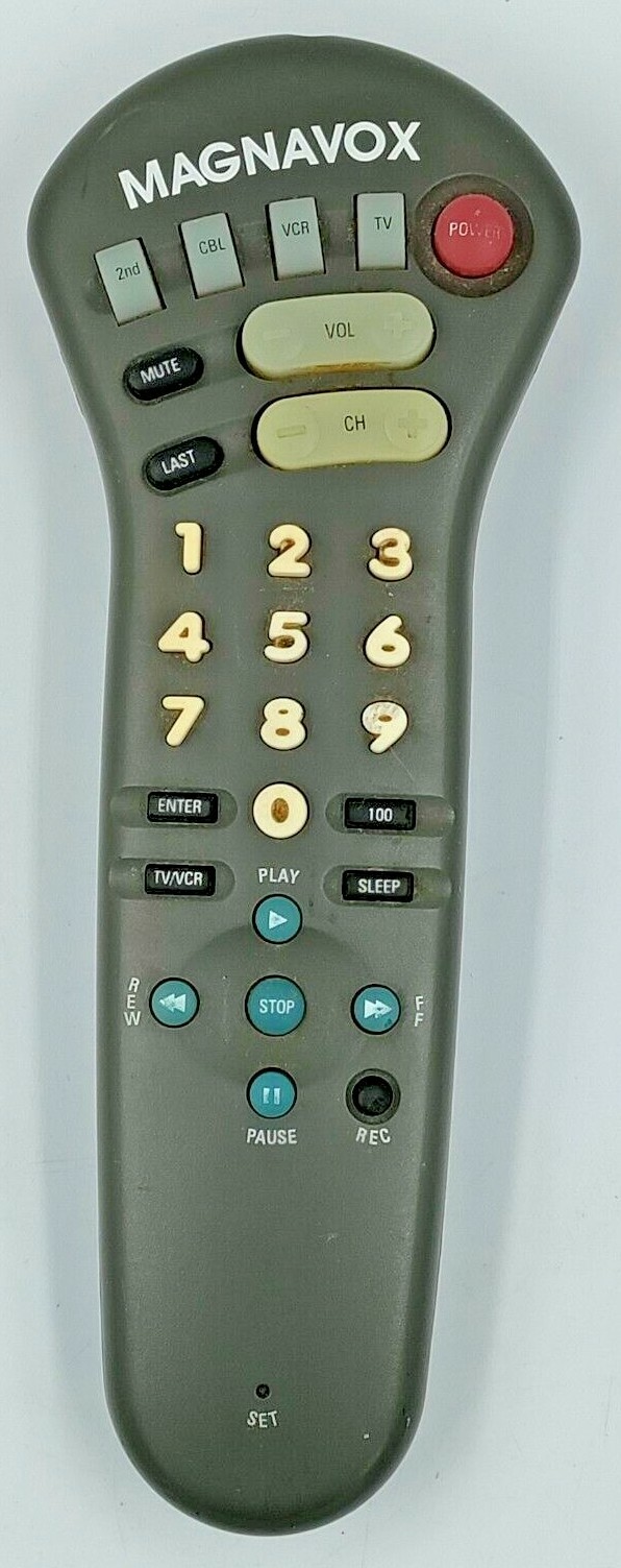Large BLACK MAGNAVOX TV VCR CABLE REMOTE CONTROL