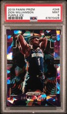 2019-20 Panini Purple Ice Prizm #248 Zion Williamson RC Rookie /149 PSA 9