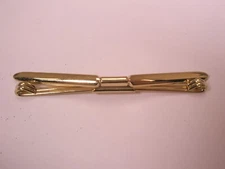 2-7/16" Gold Tone Offset Front Vintage Collar Bar L53